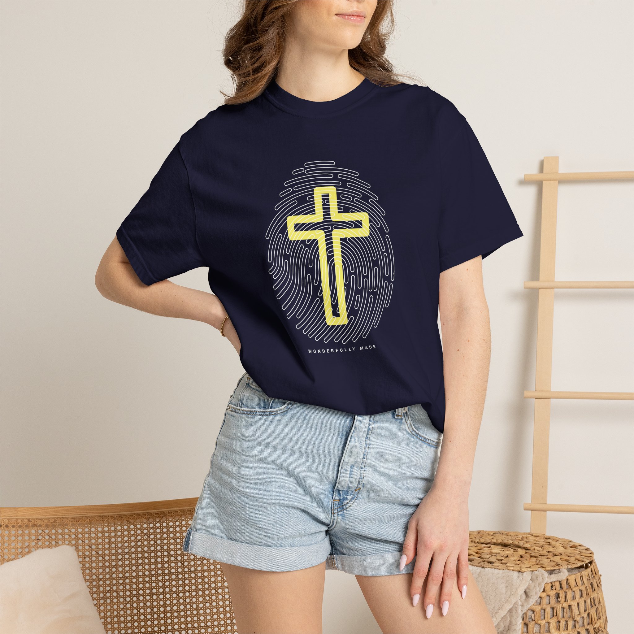 Christian Cross Graphic T‑Shirt — "Psalm 139:14" - Image 12